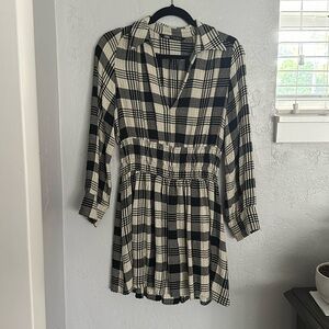 Zara checked dress size small